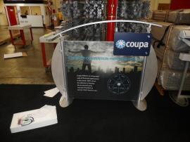 ECO-105T Hybrid Table Top with Tension Fabric Graphics