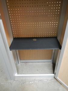 RENTAL:  (49) RE-1227 Rectangular Counters with Interior Shelves & Pegboard Ventilation -- Image 3
