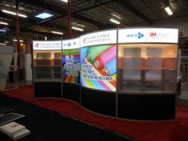 Custom Curved Product Showcase with Downlighting and Backlit Graphics -- Image 1