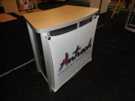 MOD-1175 Modular Pedestal with Tension Fabric Graphic and Locking Storage -- Image 1