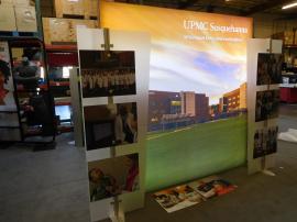 Modified ECO-1062 Sustainable Exhibit with LED Backlit Graphic and Direct Print Standoff Graphics