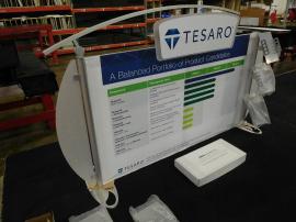eSmart Modified ECO-103T Sustainable Table Top Display with Aluminum Frame, Header, Wings and Literature Holders