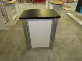 MOD-1188 Modular Counter with Grommet, Shelf, and Locking Storage