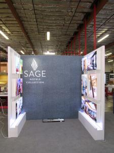 Custom Display with SEG Fabric Graphic and LED Lightboxes