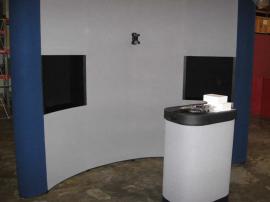 10' Quadro S Pop Up with Monitor Mount and Shadowboxes