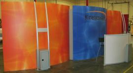 10' x 30' Euro LT Hybrid Exhibit LTK-5302 with Custom Vinyl Graphics and Modified MOD-1160 Workstations