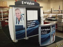 Visionary Designs 10' x 10' Trade Show Exhibit with Tension Fabric Graphic -- Image 1