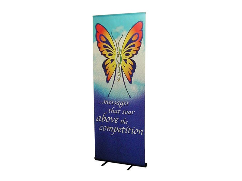 Courier Banner Stand - 33"w x 88"h Lightweight Portable Banner Stand 
