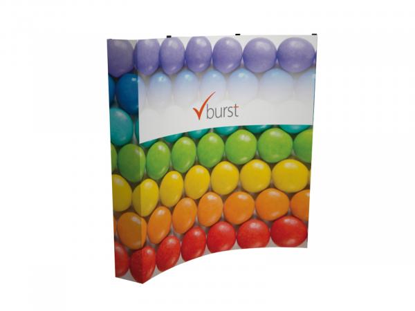 VBURST 8' Curved Fabric Pop-up with end caps