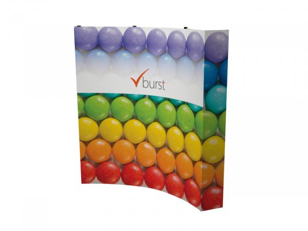 VBURST 8' Curved Fabric Pop-up with end caps