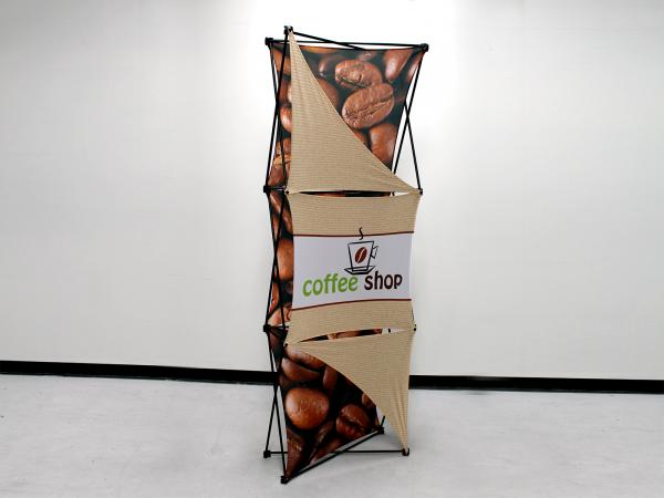 X1 2.5 ft. -- 1x3 O Fabric Pop-Up Display -- View 3