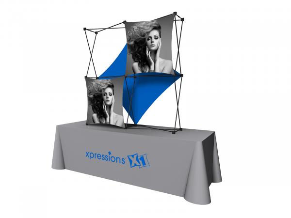 X1 5 ft. -- 2x2 E Fabric Table Top Pop-Up Display -- View 2