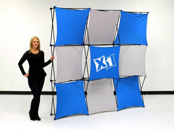 X1 8 ft. -- 3x3 Q Fabric Pop-Up Display