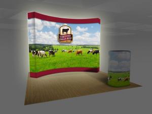 BACKLIT VBURST 10 ft. Curved Fabric Pop-up