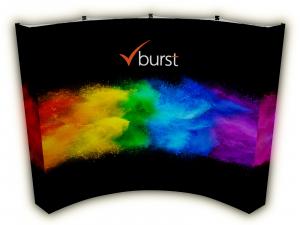 BACKLIT V-Burst 10 ft. Curved Fabric Pop-up