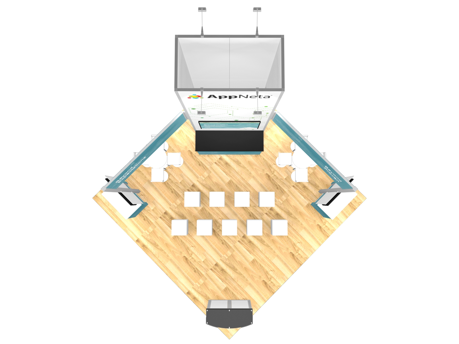 RE-9123 Rental Trade Show Island Exhibit -- Plan View