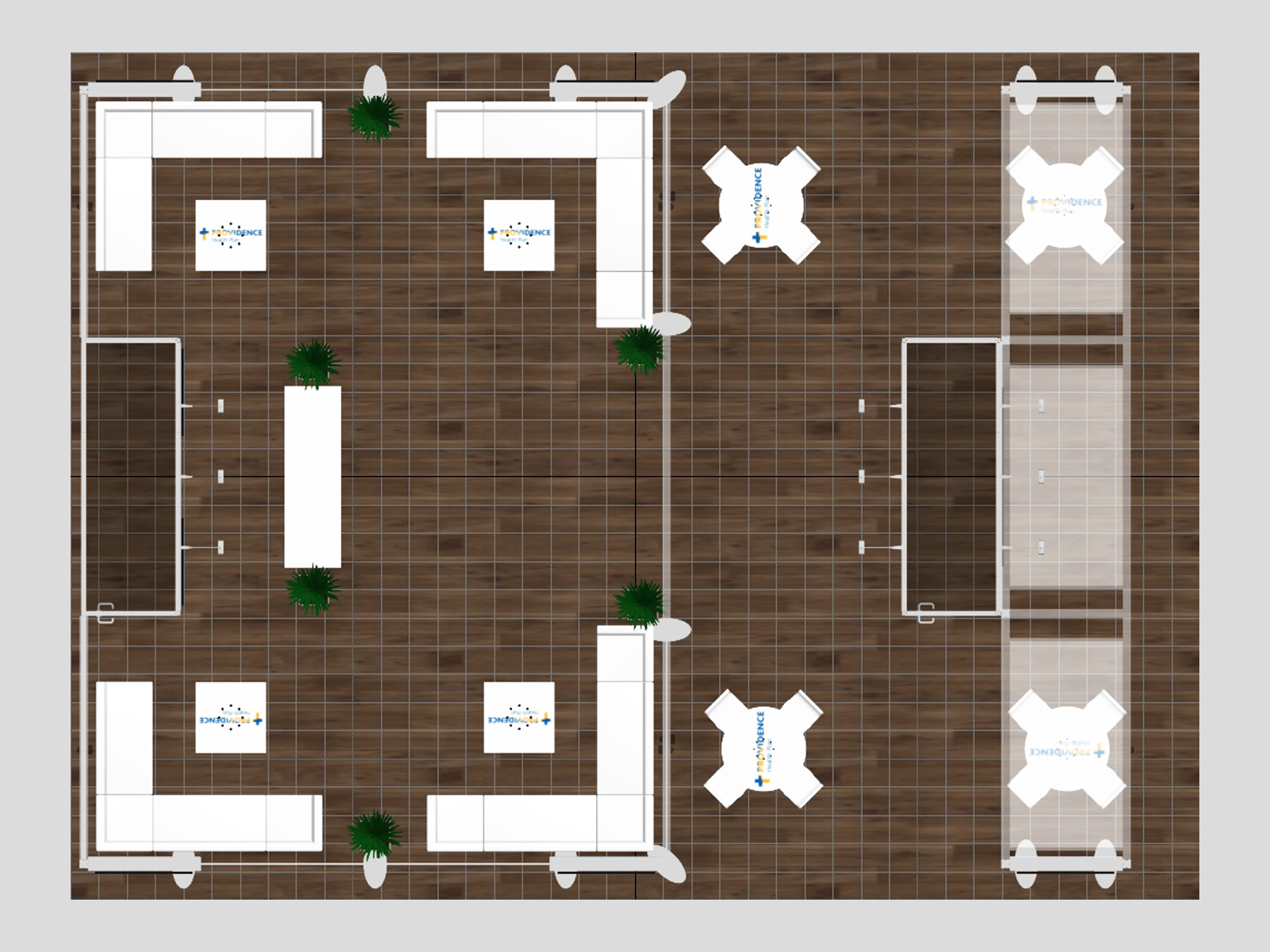 RE-9147 Island Rental Trade Show Exhibit -- Plan View