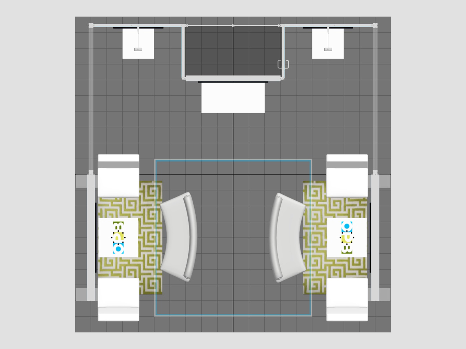 RE-9167 Island Rental Trade Show Exhibit -- Plan View