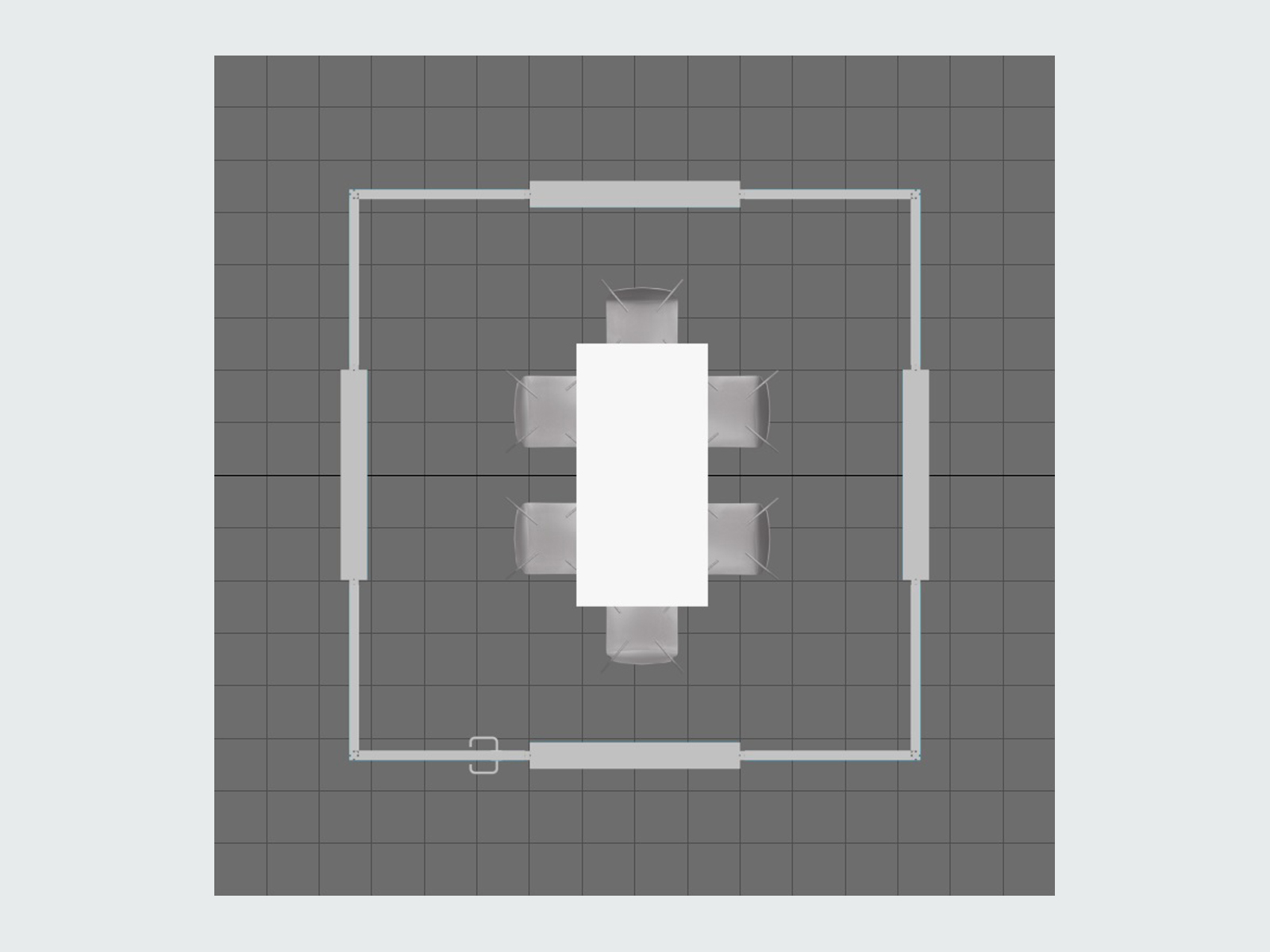 RE-9174 Modular Rental Conference Room -- Plan View