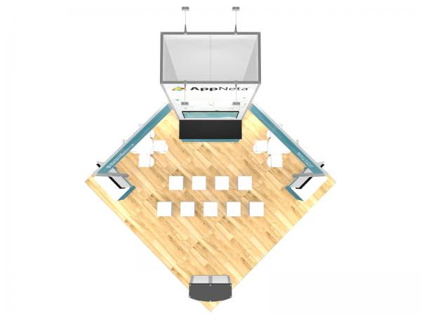 RE-9123 Rental Trade Show Island Exhibit -- Plan View