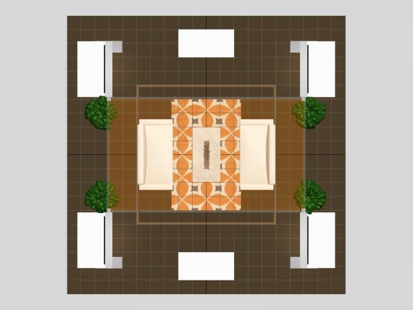 RE-9154 Island Rental Trade Show Exhibit -- Plan View