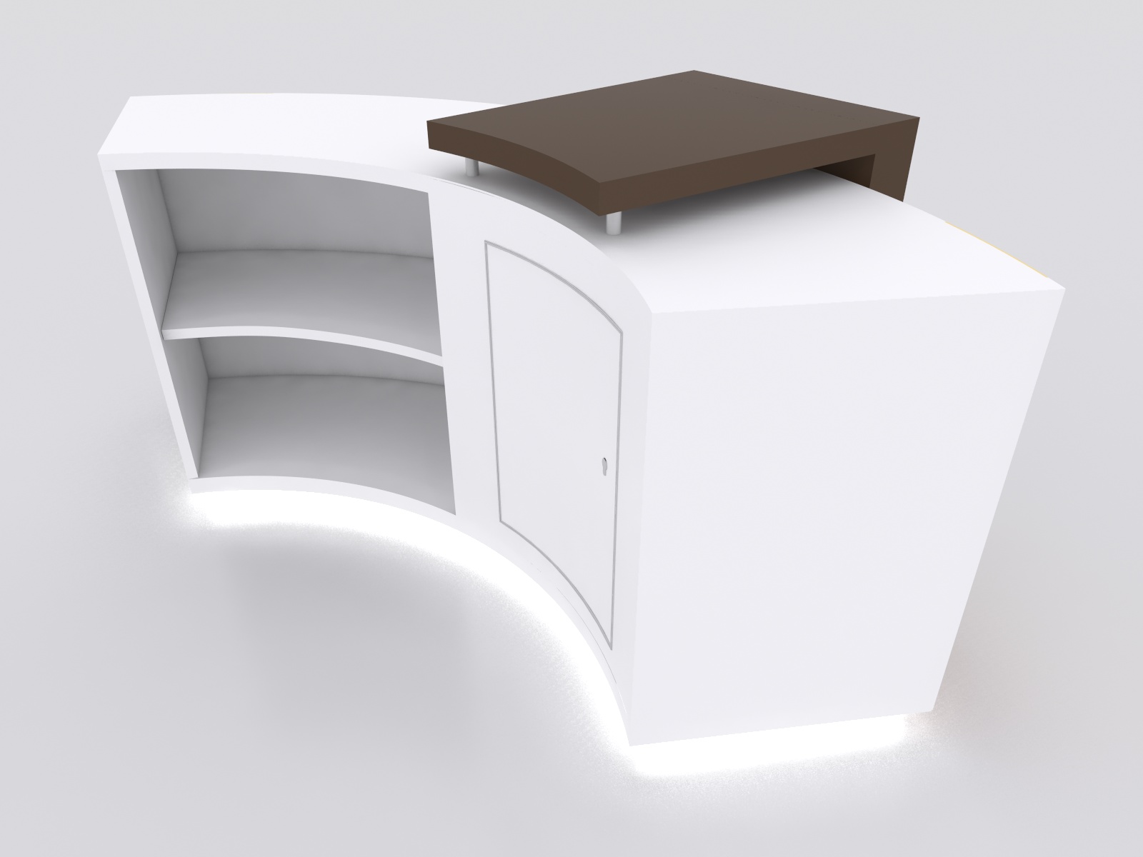 MOD-1585 Custom Trade Show Curved Reception Counter -- Image 4