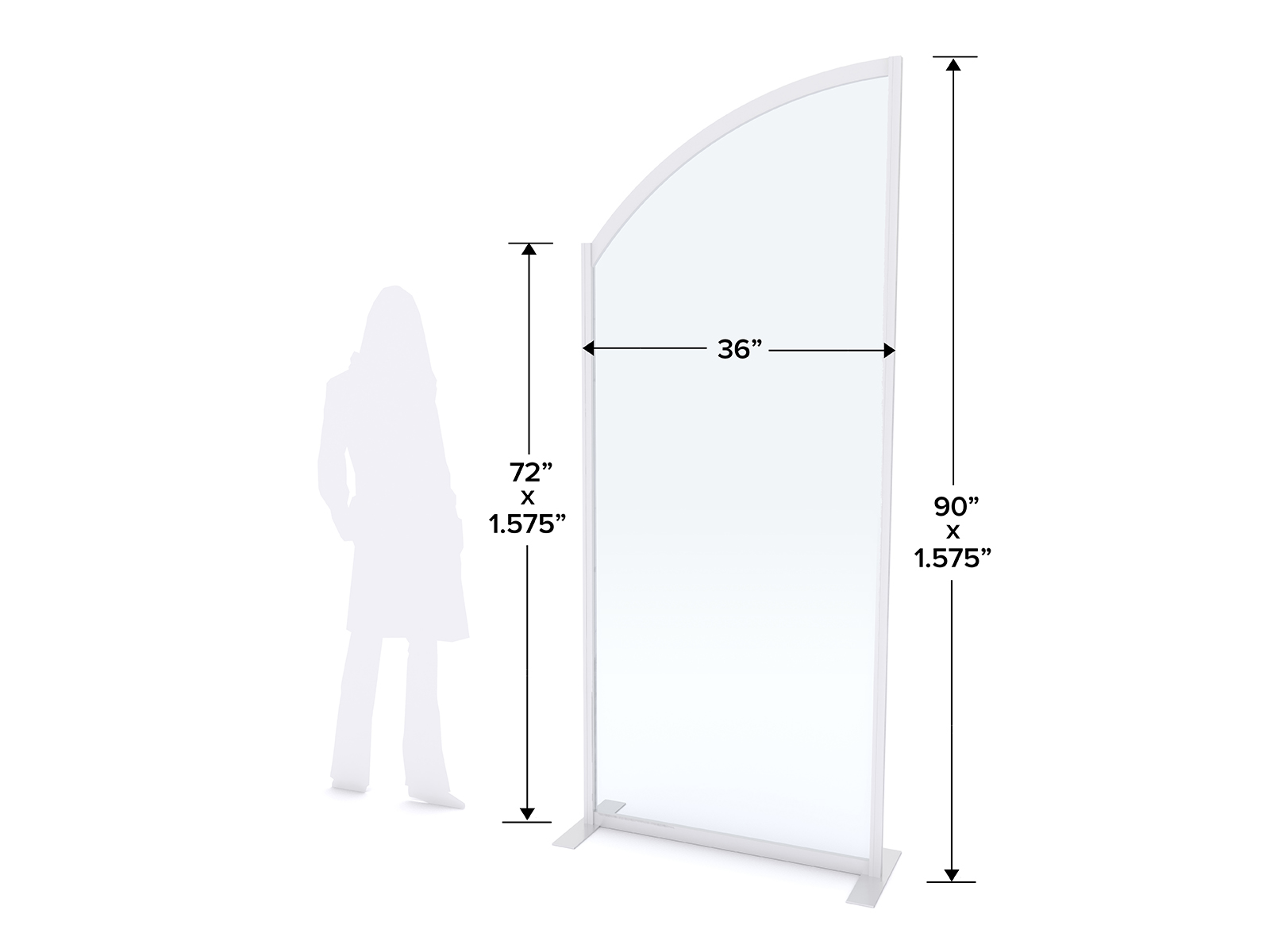 MOD-8018 Safety Divider Dimensions