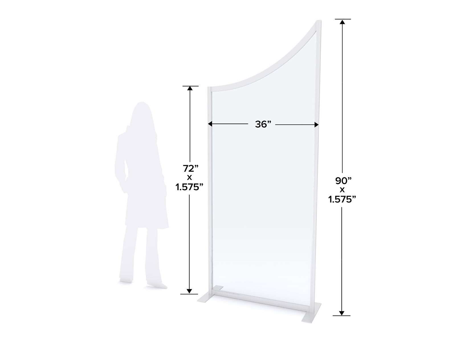 MOD-8022 Safety Divider Dimensions