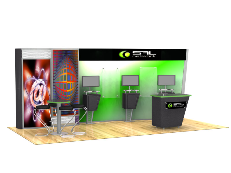 VK-2063 Trade Show Display with LTK-1145 Counter 