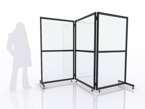 MOD-8055 Folding Safety Dividers -- Black Powder-coated Finish