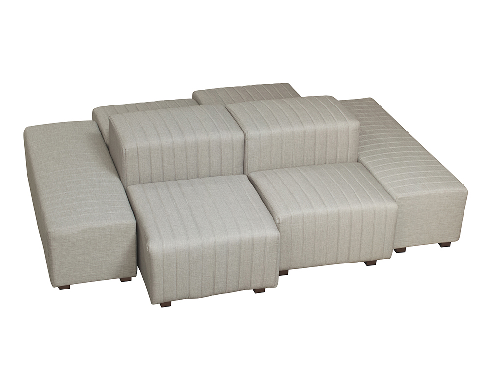 Gray Fabric -- Beverly Oasis Medium Grouping -- CESS-094 -- Trade Show Furniture Rental