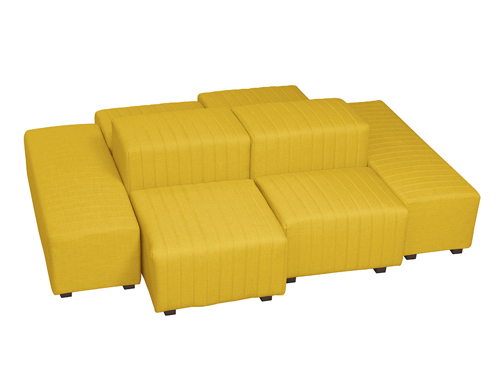 Yellow Fabric -- Beverly Oasis Medium Grouping -- CESS-100 -- Trade Show Furniture Rental