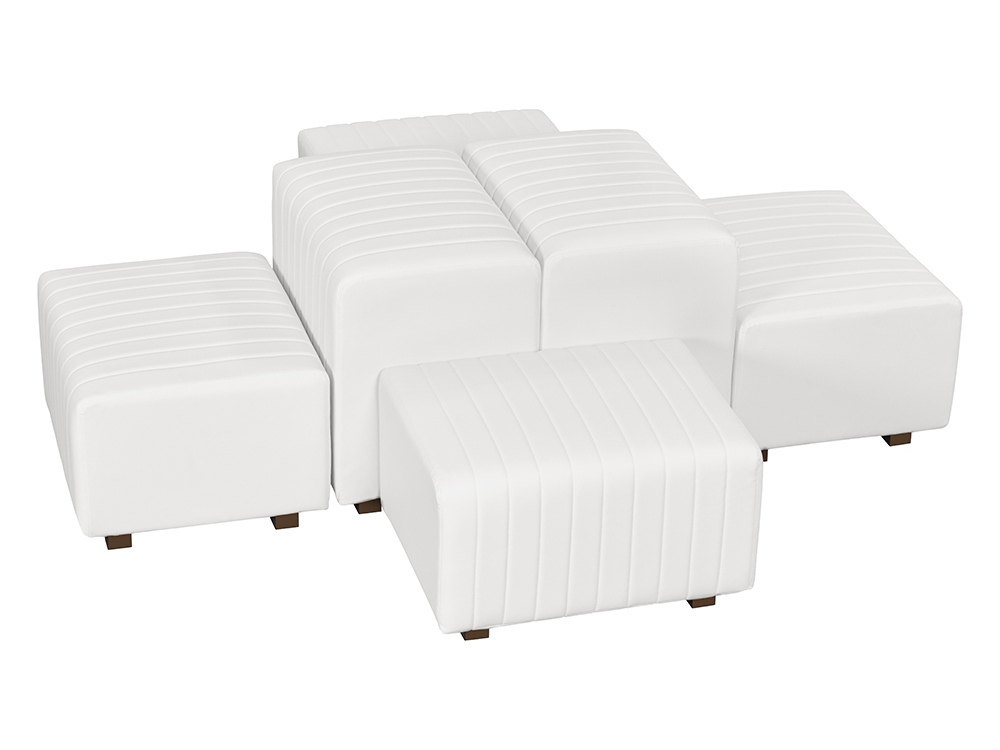 White Vinyl -- Beverly Oasis Small Grouping -- CESS-110 -- Trade Show Furniture Rental
