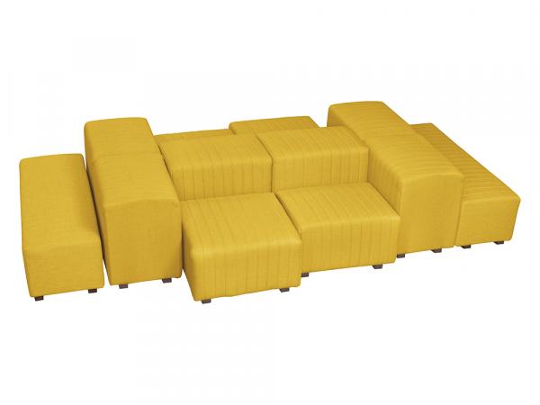 Yellow Fabric -- Beverly Oasis Large Grouping -- CESS-089 -- Trade Show Furniture Rental