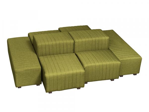 Olive Green Fabric -- Beverly Oasis Medium Grouping -- CESS-093 -- Trade Show Furniture Rental
