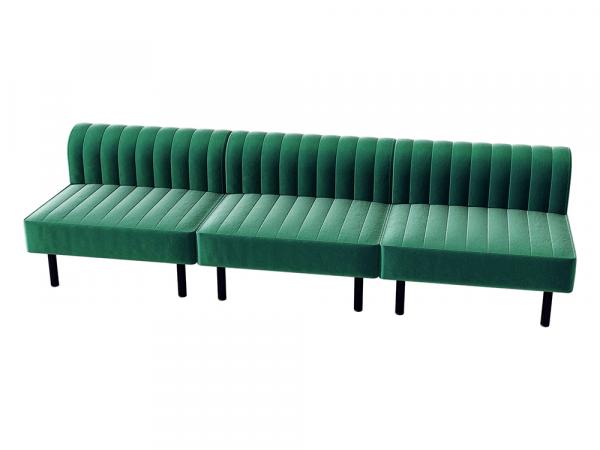 Endless Square Low Back Sofa -- Trade Show Furniture Rental