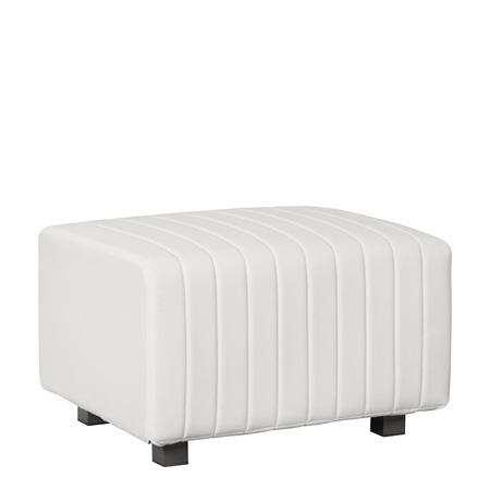 CEOT-066 White Vinyl | Beverly Small Bench -- Trade Show Rental