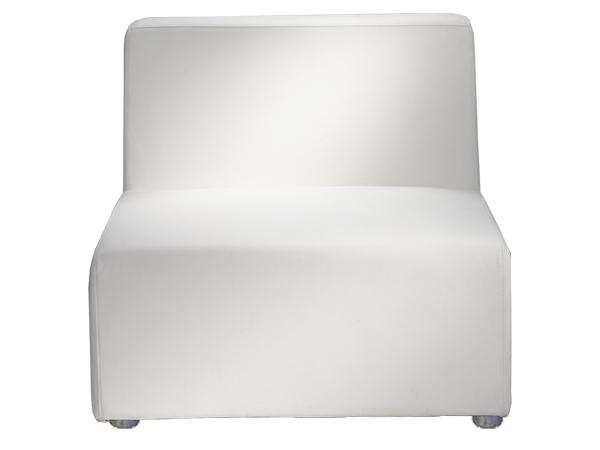 Brighton Armless Chair, White, Straight (CESS-134) -- Trade Show Rental Furniture 