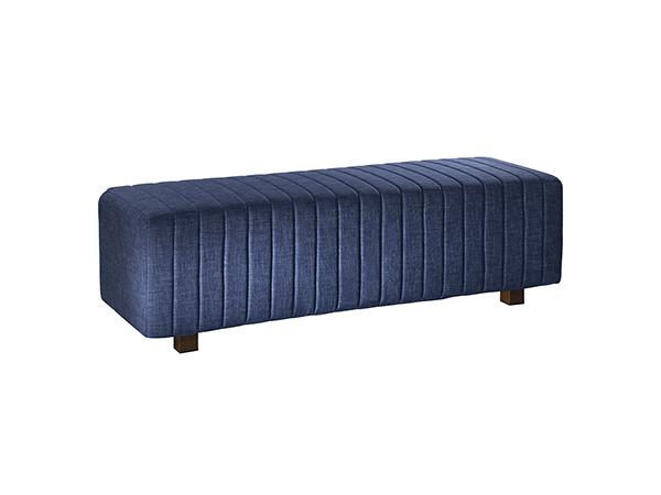 CEOT-030 (Ocean Blue) | Beverly Bench Ottoman -- Trade Show Rental Furniture