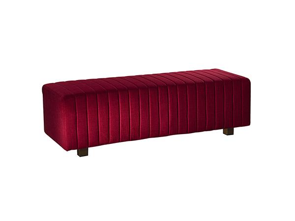 CEOT-031 (Red) | Beverly Bench Ottoman -- Trade Show Rental Furniture