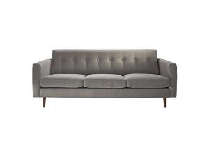 CESS-113 | Sterling Gray Fabric Sofa -- Trade Show Furniture Rental