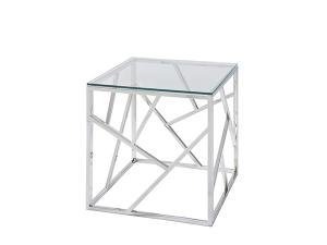 Alondra End Table w/ Glass Top -- Trade Show Rental