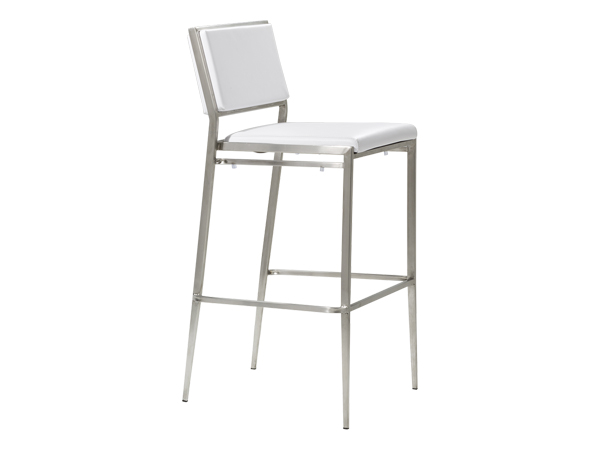 CEBS-032 | Marina Barstool White Vinyl -- Trade Show Furniture Rental