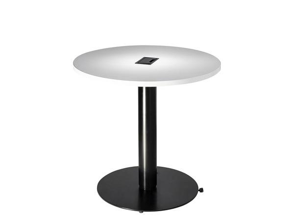 30" Powered Round Cafe Table w/ Standard Black Base (CEAC-033)
 -- Trade Show Furniture Rental