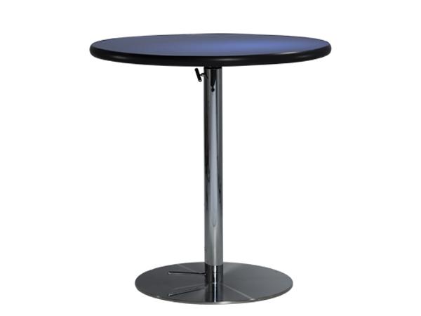 CECA-018 | 30" Round Cafe Table w/ Blue Top and Hydraulic Base -- Trade Show Furniture Rental