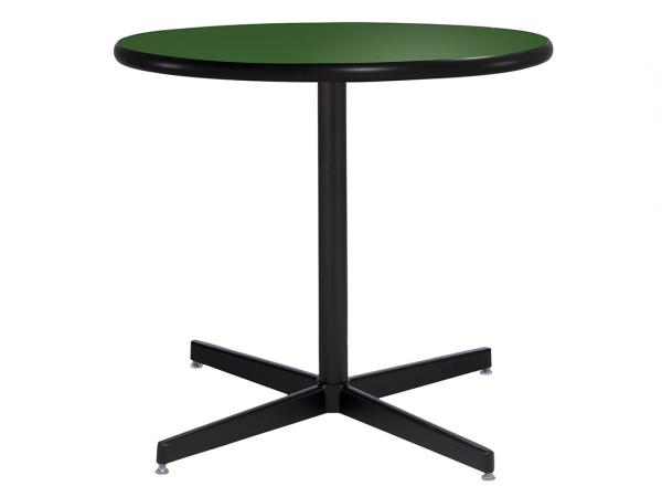 30" Round Cafe Table w/ Green Top and Standard Black Base (CECA-025)
 -- Trade Show Furniture Rental