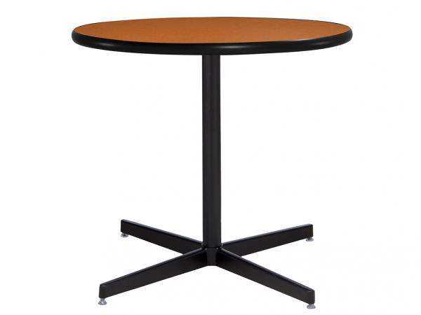 30" Round Cafe Table w/ Orange Top and Standard Black Base (CECA-027)
 -- Trade Show Furniture Rental