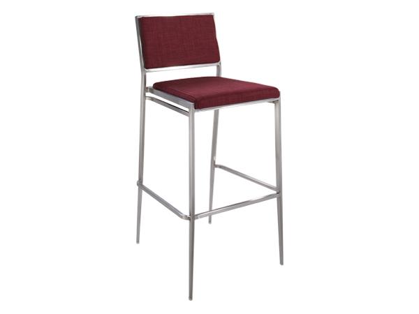 CEBS-031 | Marina Barstool Red Fabric -- Trade Show Furniture Rental