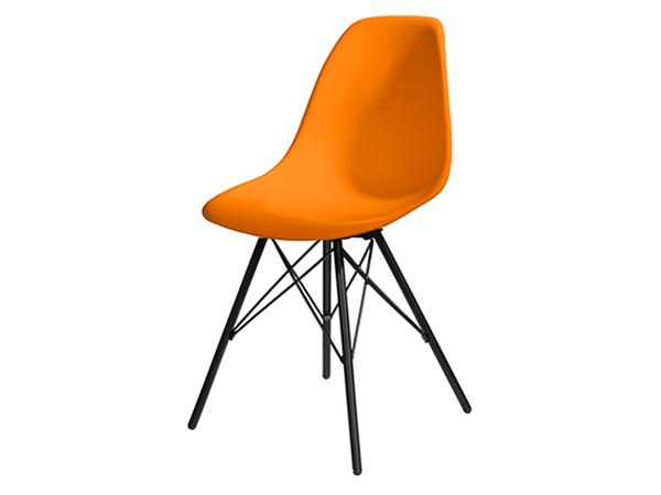 CEGS-038 | Chelsea Chair w/ Black Tower Base Orange | Trade Show Furniture Rental