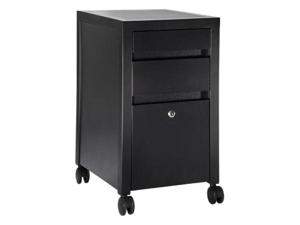 Powered w/ 3 Drawer File Cabinet | Trade Show Rental Furniture